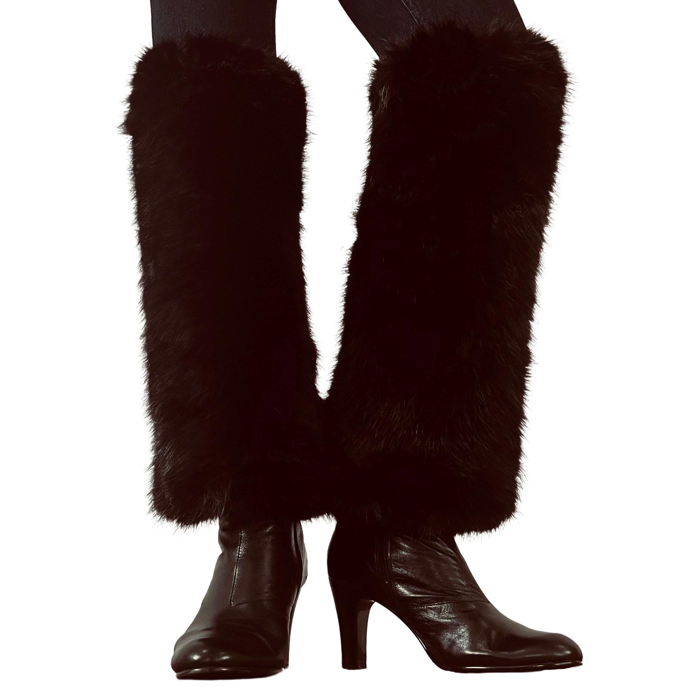 Real fur Leg Warmers & Hat (matching set) Women main image 3