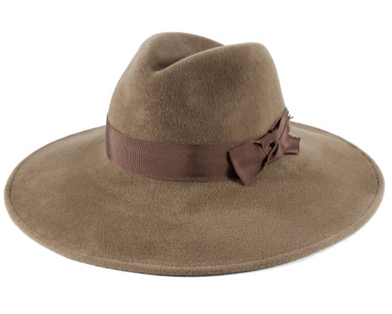 Large Brimmed Fedora Hat Chapeau femme 