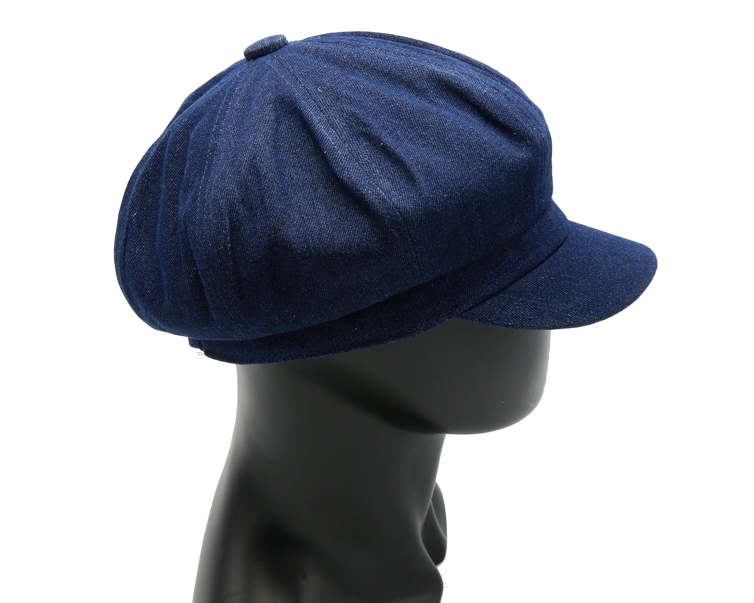 Denim Newsboy Cap With Visor: Soft Packable Cap - Etsy display picture 1