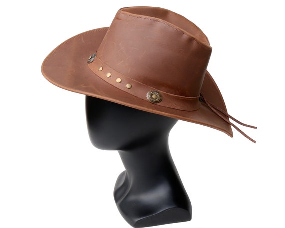 Chapeau de cowboy pour hommes chapeau western bohème en cuir - Etsy Canada