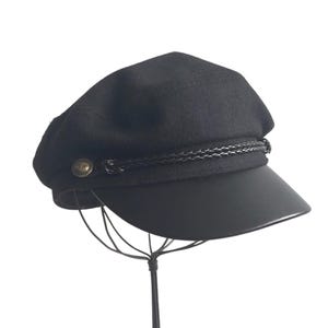 Greek Sailor Cap, Mariner&#39;s Cap, Cabbie Cap, Fiddler&#39;s Cap, Military Cap, Fisherman&#39;s Cap, Baker Boy Hat, Aegean Cap, Nautical Hat, Wool Hat