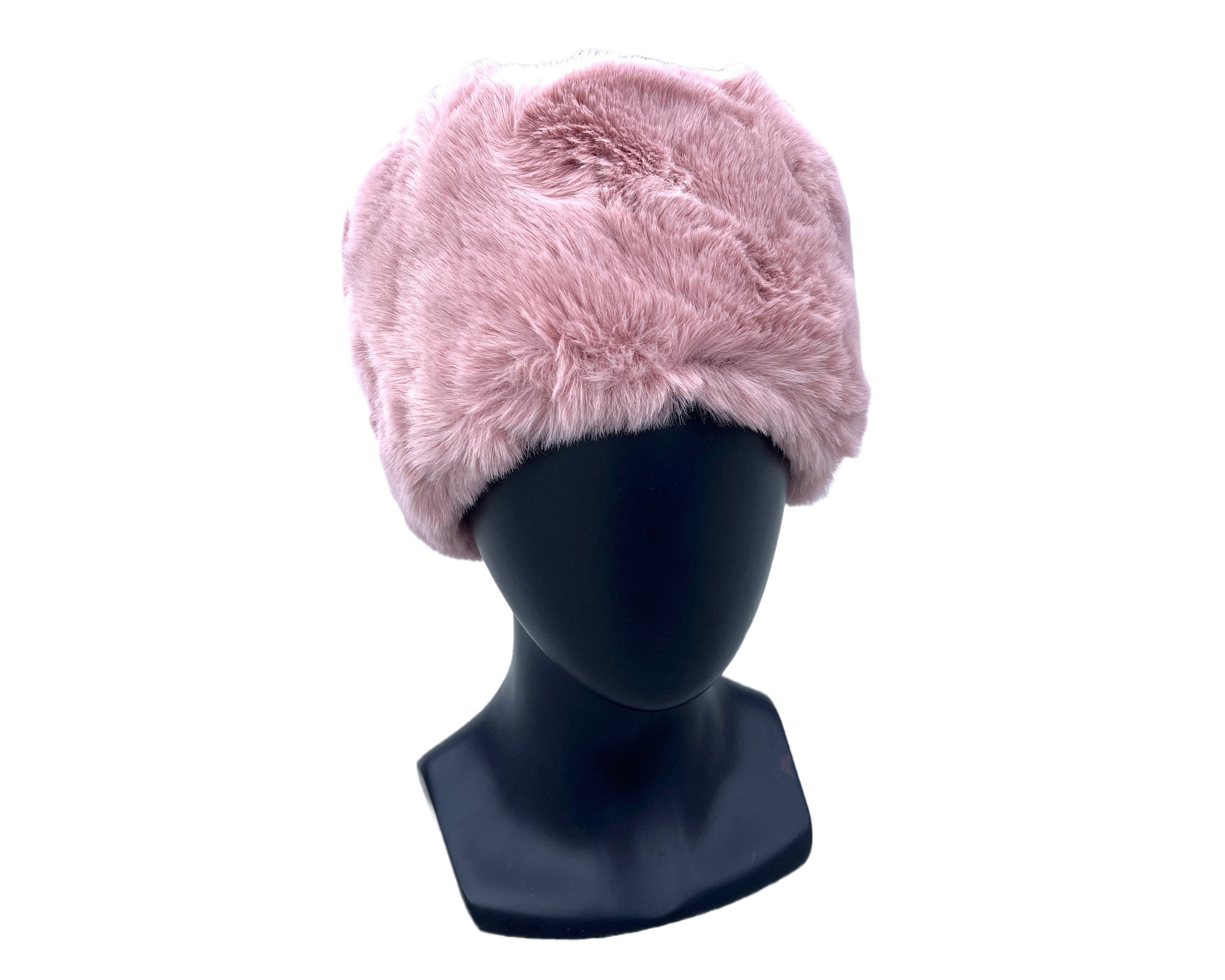 Fur Hat for Women, Fur Pillbox Hat, Faux Fur Hat, Winter Hat