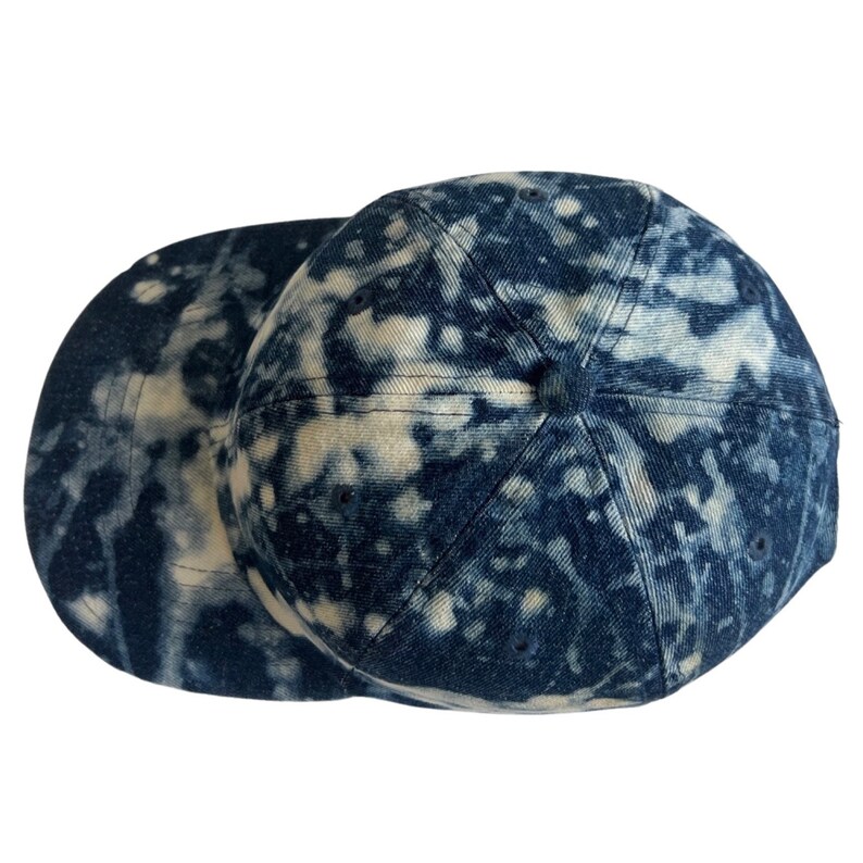 Bleached Denim Baseball Cap: Reverse Tie-dye Cotton Sun Hat - Etsy