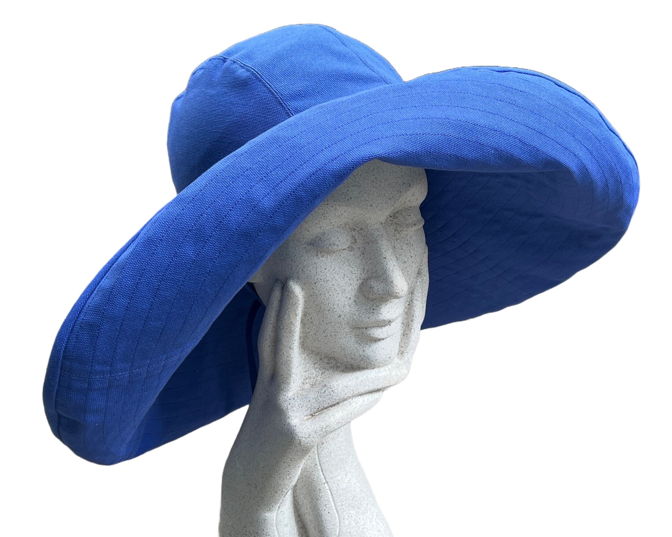 Wide Brim Floppy Sun Hat: Packable Cotton Canvas Beach Hat 