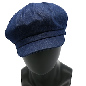 Men's Newsboy Cap, Denim Apple Cap, Hippie 1970s 1960s Cap, Flat Cap, Baker Boy Cap, Spring Accessories, Fall Accessories, Men's Summer Hat Blue