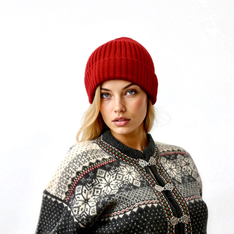 Melt The Ice Hat, Red Knit Protest Hat immagine 1
