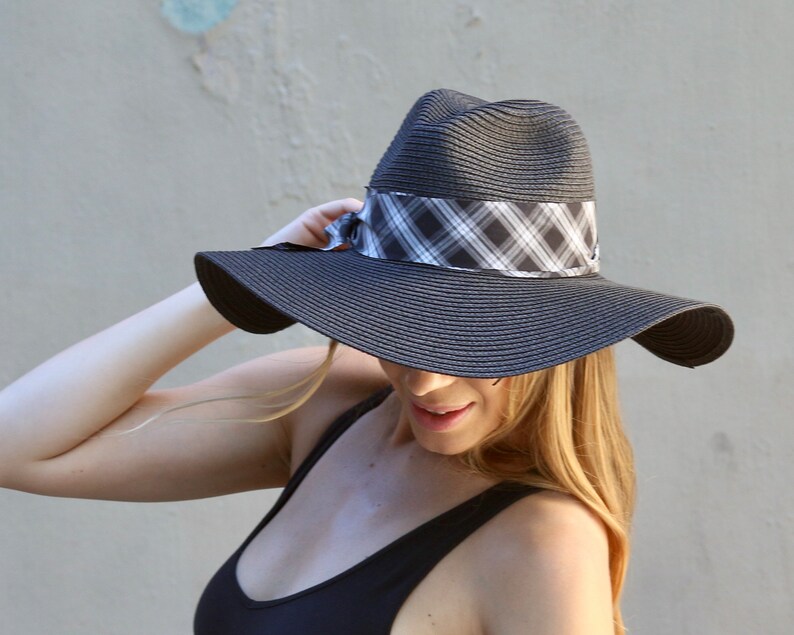 Wide Brimmed Sunhat, Sunblock Hat, Packable Hat, Crushable Hat Travel Hat Straw Beach Hat Women's Hat Music Festival Hat image 7