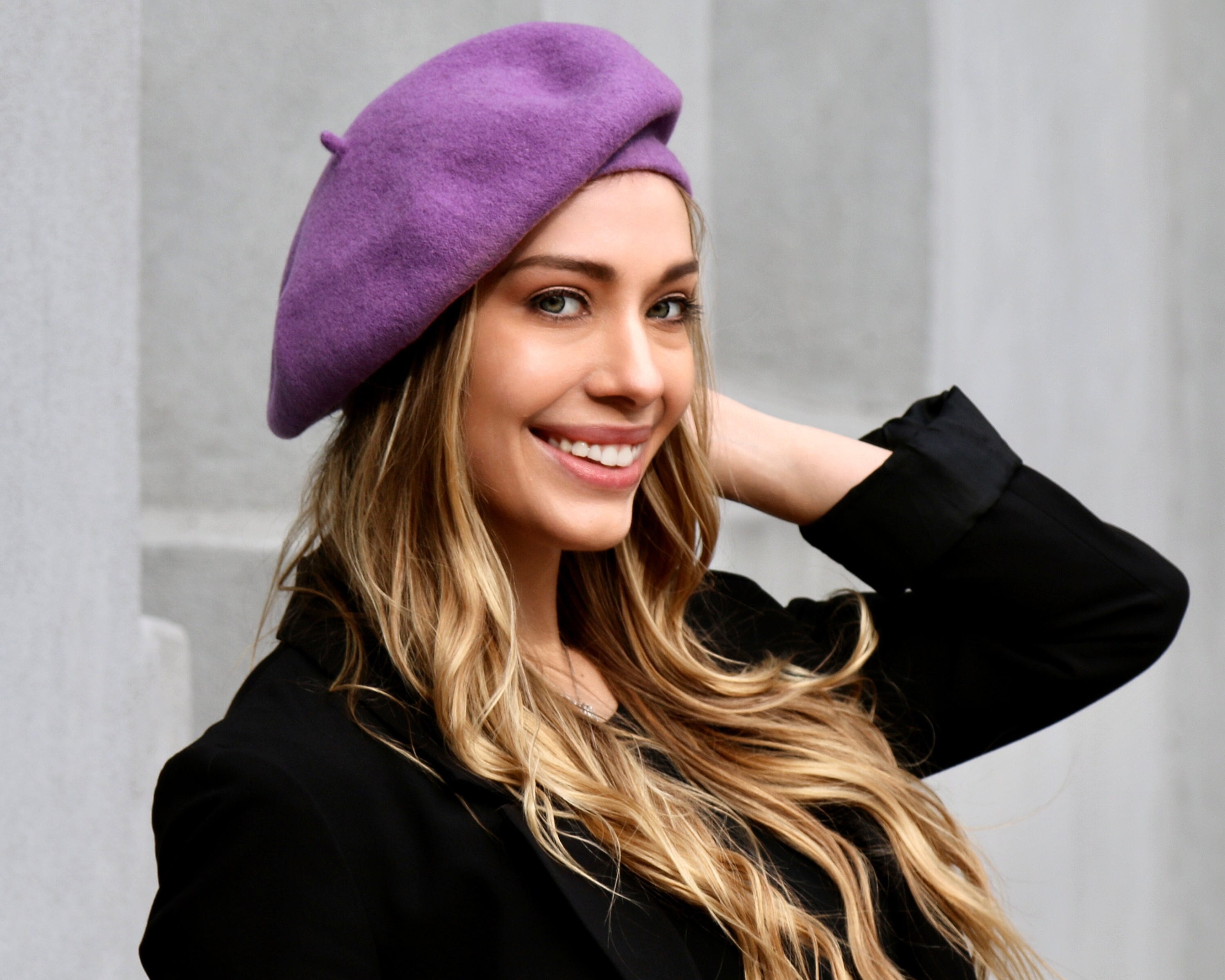 Knit Beret Hat French Beret Grunge 
