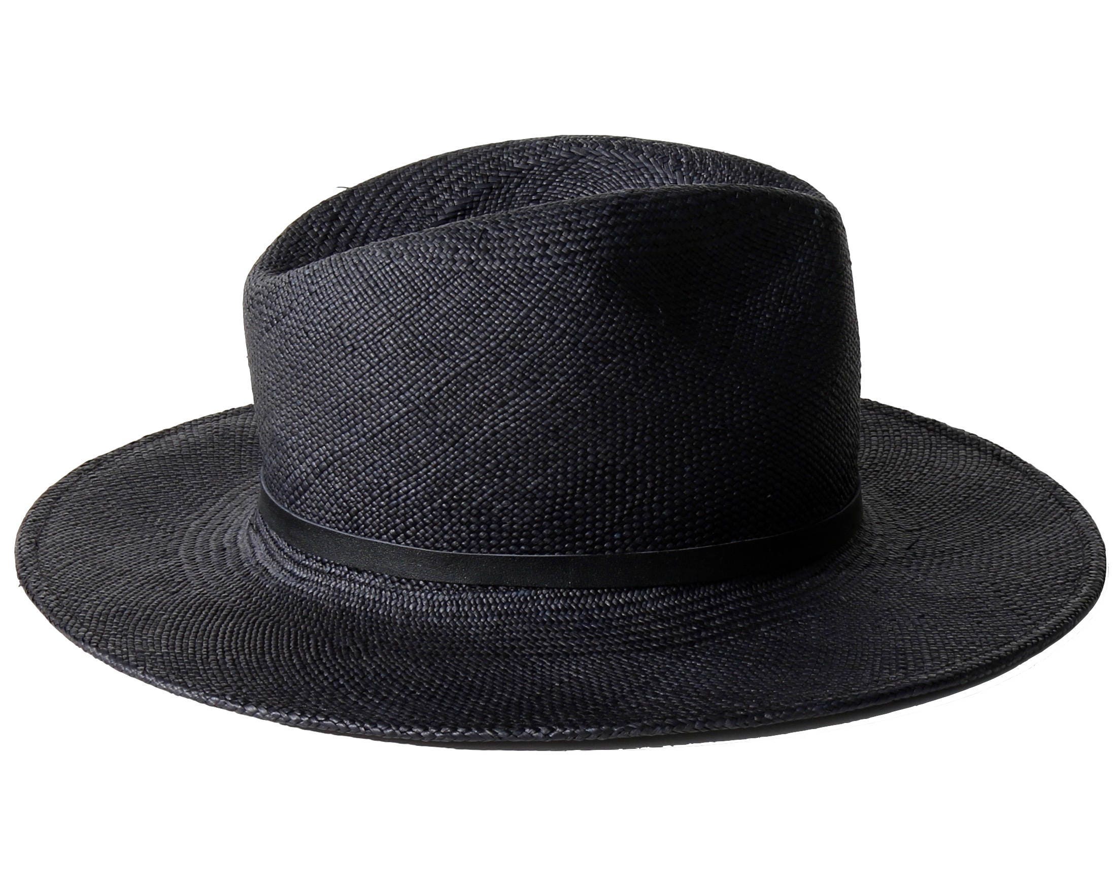 Black straw fedora Clearance