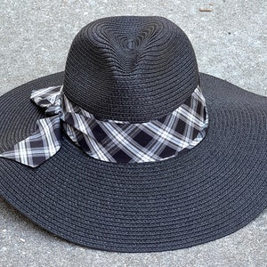 Wide Brimmed Sunhat, Sunblock Hat, Packable Hat, Crushable Hat Travel Hat Straw Beach Hat Women's Hat Music Festival Hat image 10