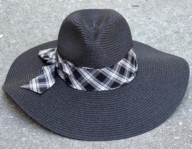 Wide Brimmed Sunhat, Sunblock Hat, Packable Hat, Crushable Hat Travel Hat Straw Beach Hat Women's Hat Music Festival Hat image 10