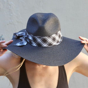 Wide Brimmed Sunhat, Sunblock Hat, Packable Hat, Crushable Hat Travel Hat Straw Beach Hat Women's Hat Music Festival Hat image 5