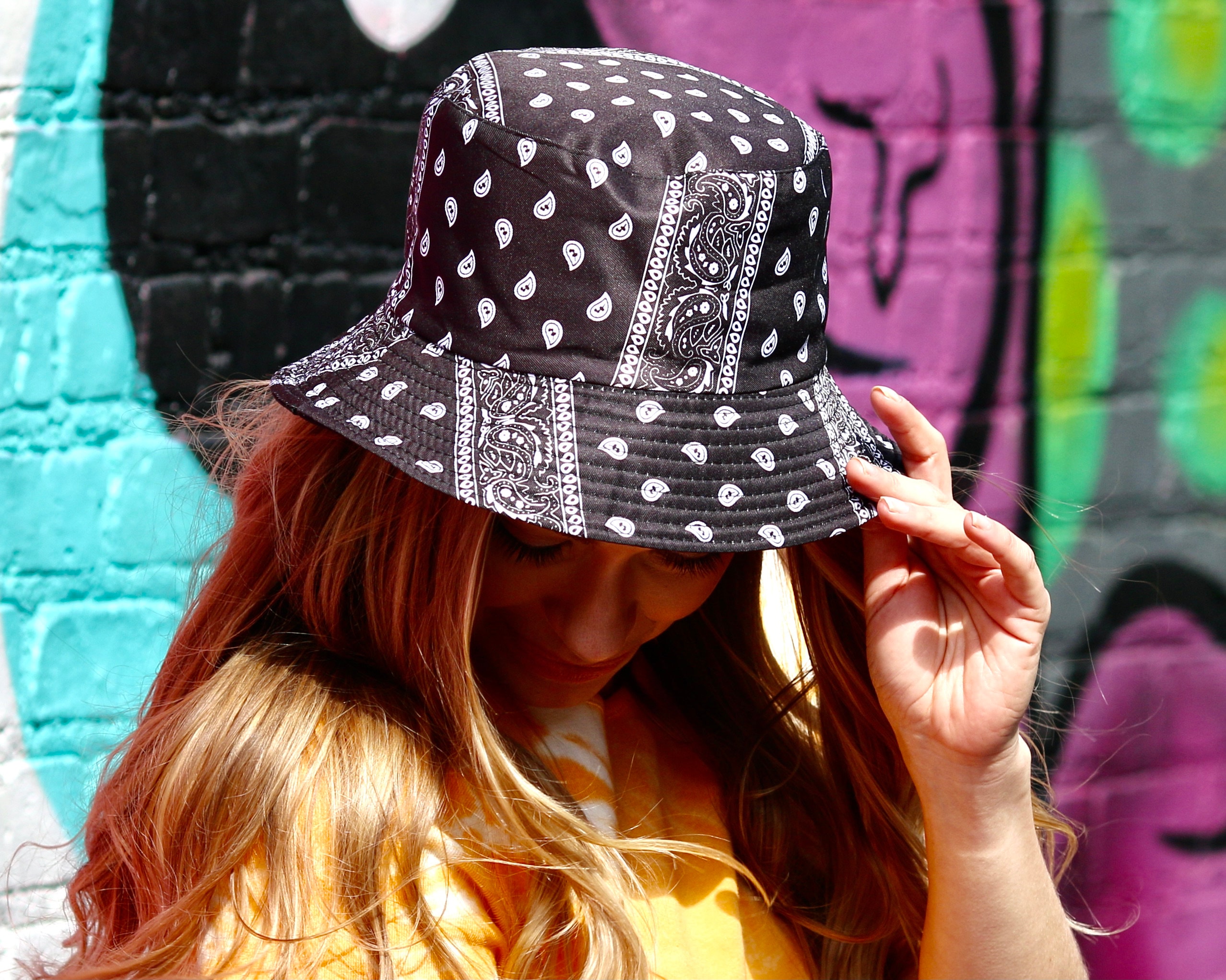 Reversible Paisley Bucket Hat, Lilac Sun Hat - Etsy