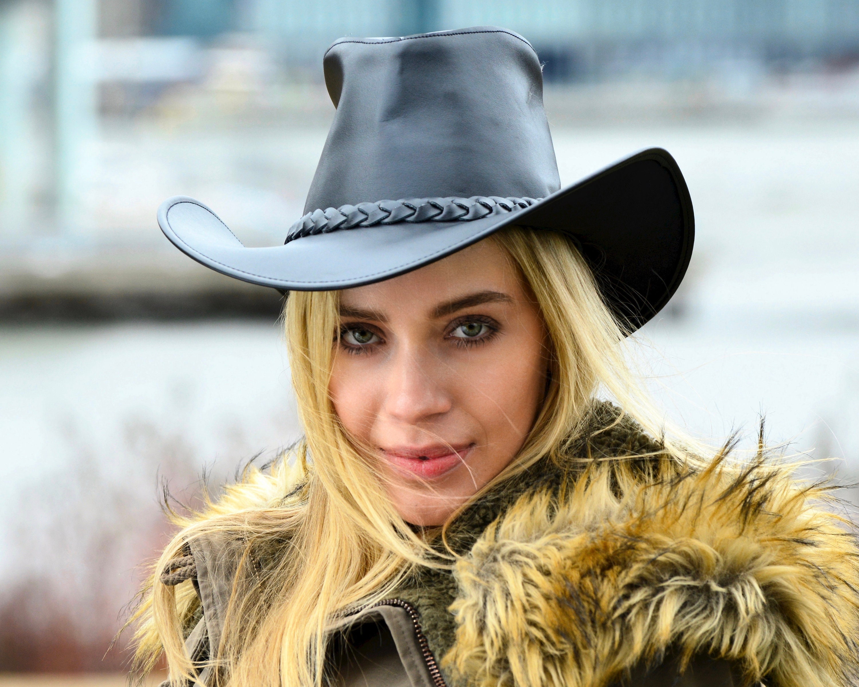 Chapeau Cowboy Femme Cuir À VENDRE! - PicClick FR