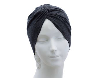 Turban Hat Adults, Wool Hat, Hair Covering, Knit Winter Turban, Women's Turban, Retro Accessory, Stretch Turban, 1940s Turban, 1950s Turban