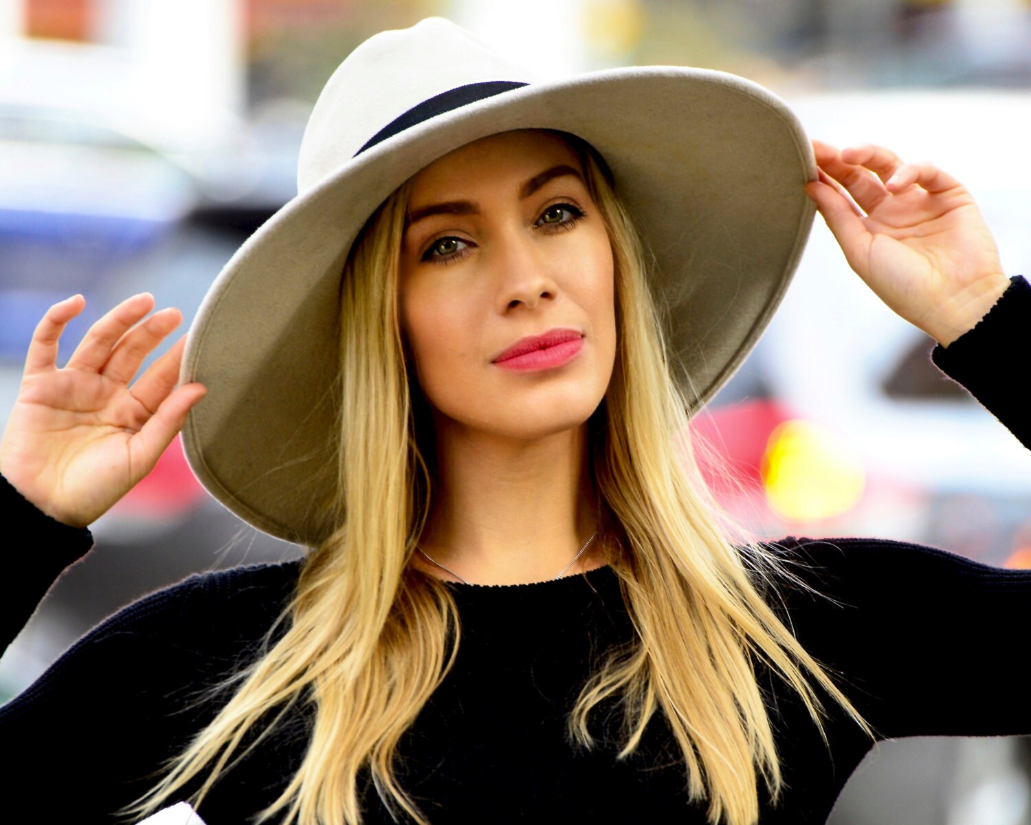 Wide Brimmed Fedora Hat Women's Hat 
