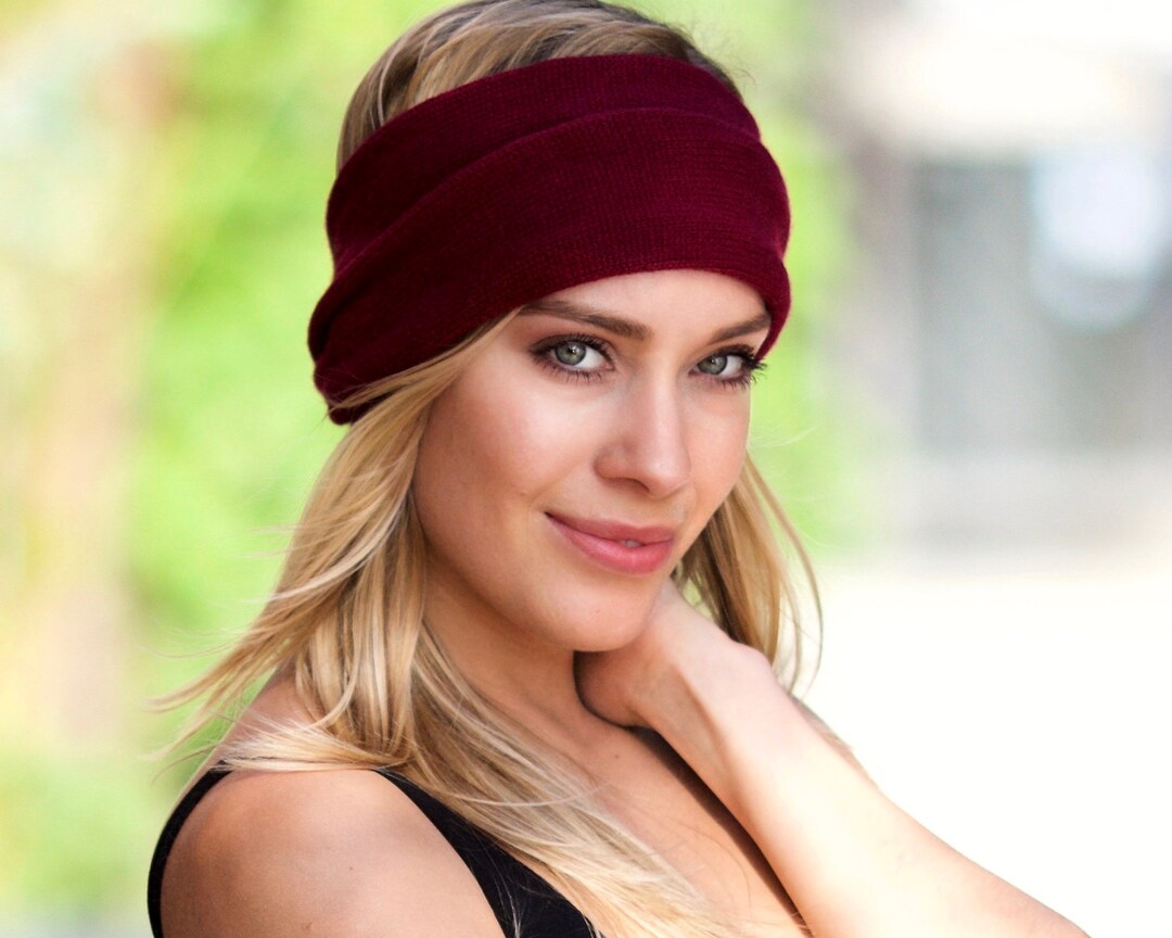 Winter Headband Cashmere Headband Women's Headband Black Etsy