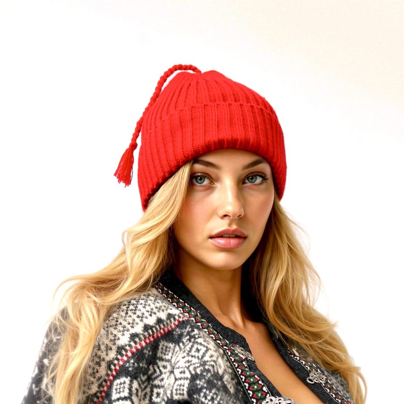 Melt The Ice Hat, Red Knit Protest Hat immagine 2