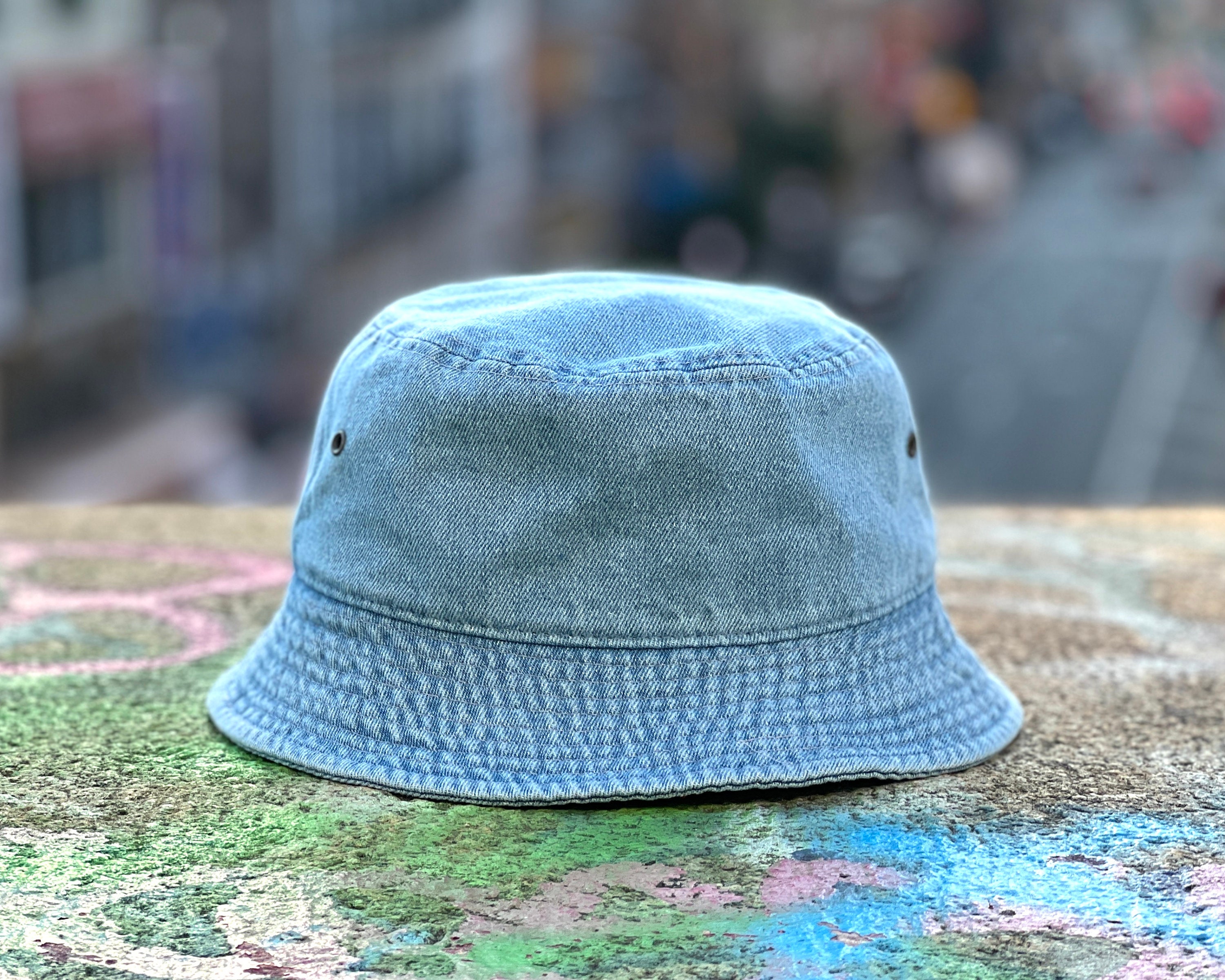 Denim Blue Bucket Brim Hat Packables New York Handmade Denim Mashup Bucket Hat main image 4