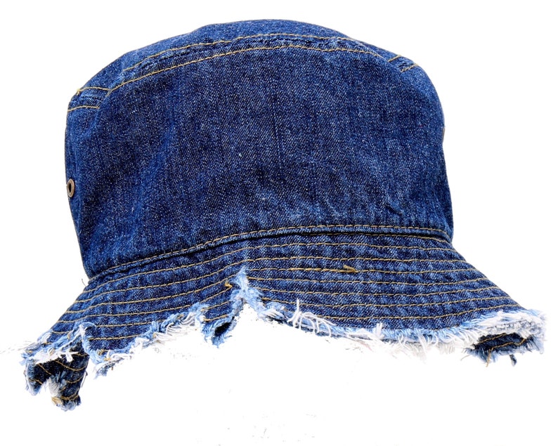 Women's Bucket Hat Denim Hat Fall Fashion Frayed Etsy