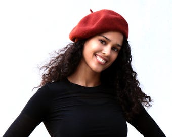 Wool French Beret Hat: Knit & Felted