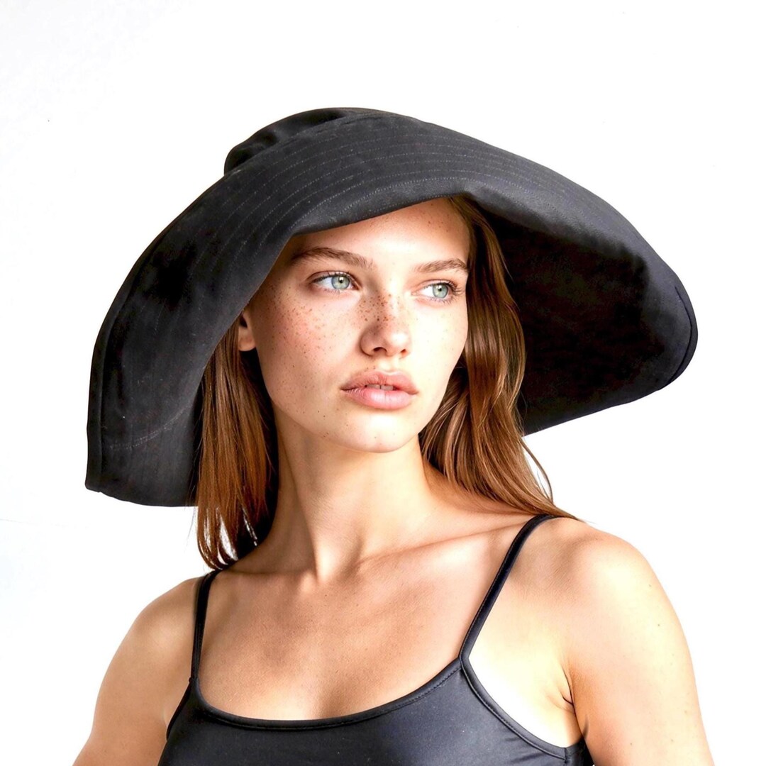 Wide Brim Floppy Sun Hat: Packable Cotton Canvas Beach Hat  display picture 3