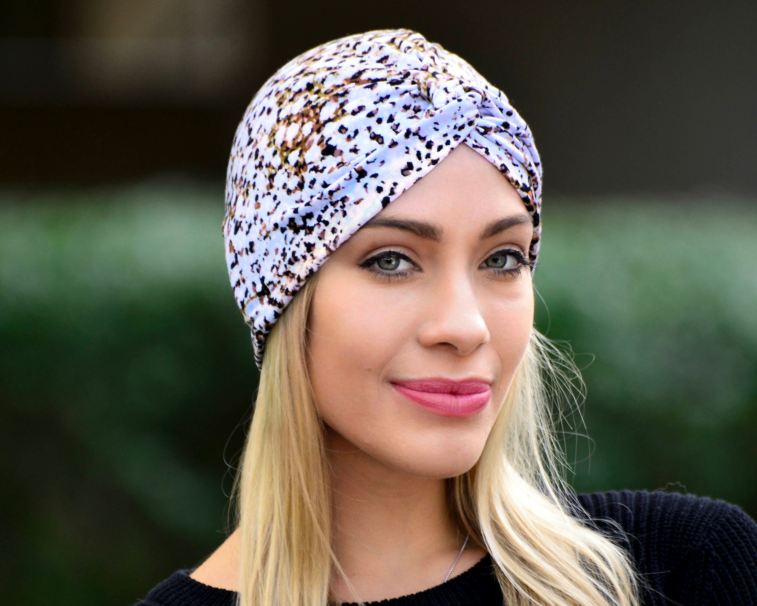 Full Turban Animal Print Headscarf Boho Chic Hair Scarf | Etsy