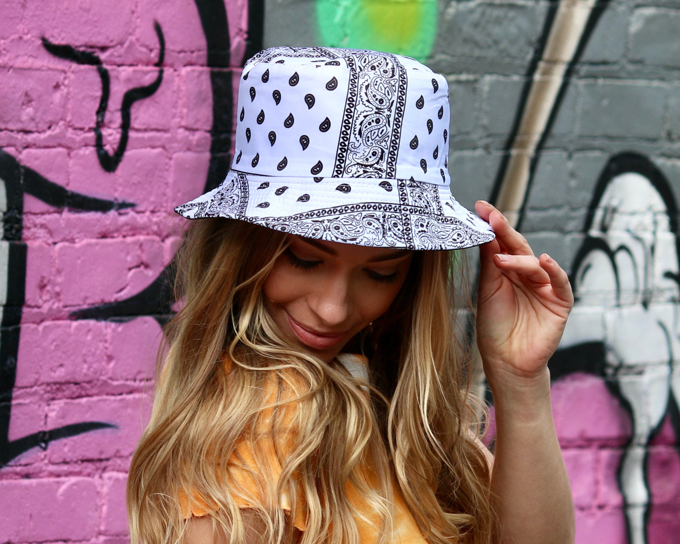 A112 Neutral Paisley Wide-Brim Sun Hat Unbranded Sun Hat Womens One Size Yellow Paper Straw Wide  main image 2