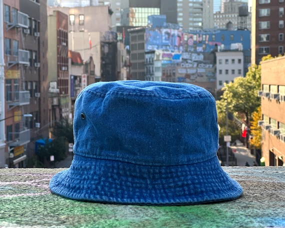 Denim Bucket Hat, Cotton Chemo Hat, Packable Hat, Denim Accessory