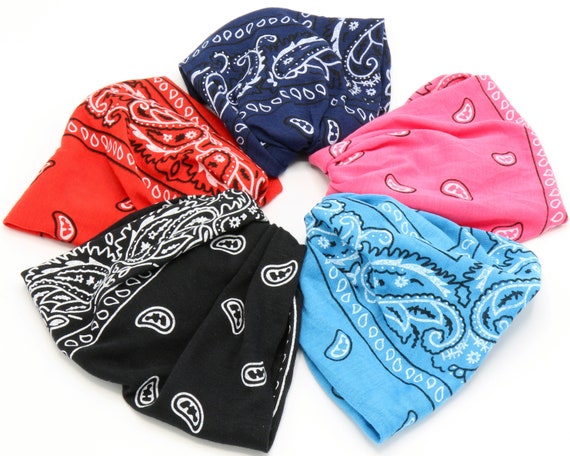 Bandana Headband Set, Paisley Print, Activewear Hair Tie  display picture 2