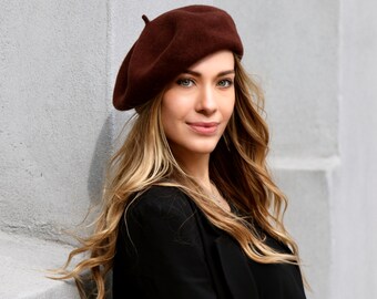 Wool Beret Hat, French Beret, Wool Hat