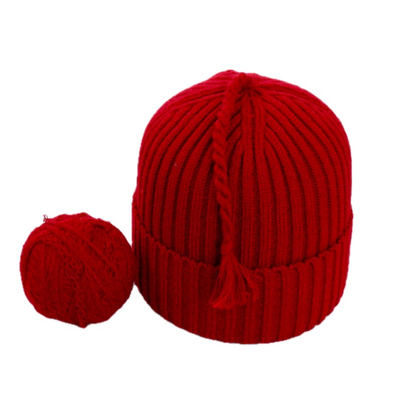 Melt The Ice Hat, Red Knit Protest Hat Burgundy