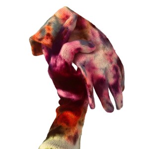 Cashmere Wool Hand Dyed Knit Gloves 画像 2
