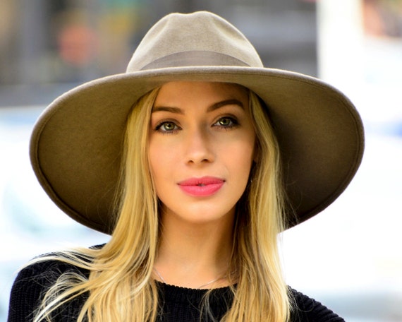 Wide Brimmed Fedora Hat Women's Hat 