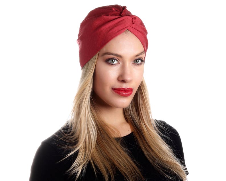 Winter Turban Adults Red Hat Hair Covering Chemo Turban - Etsy