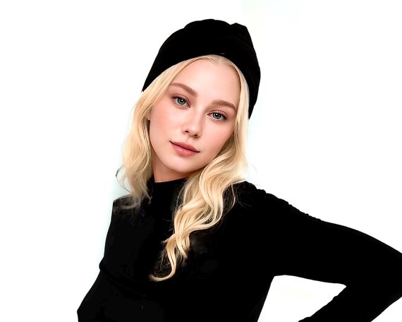 Black Wool Turban Hat: Stretchy Chemo Turban Fall Accessory