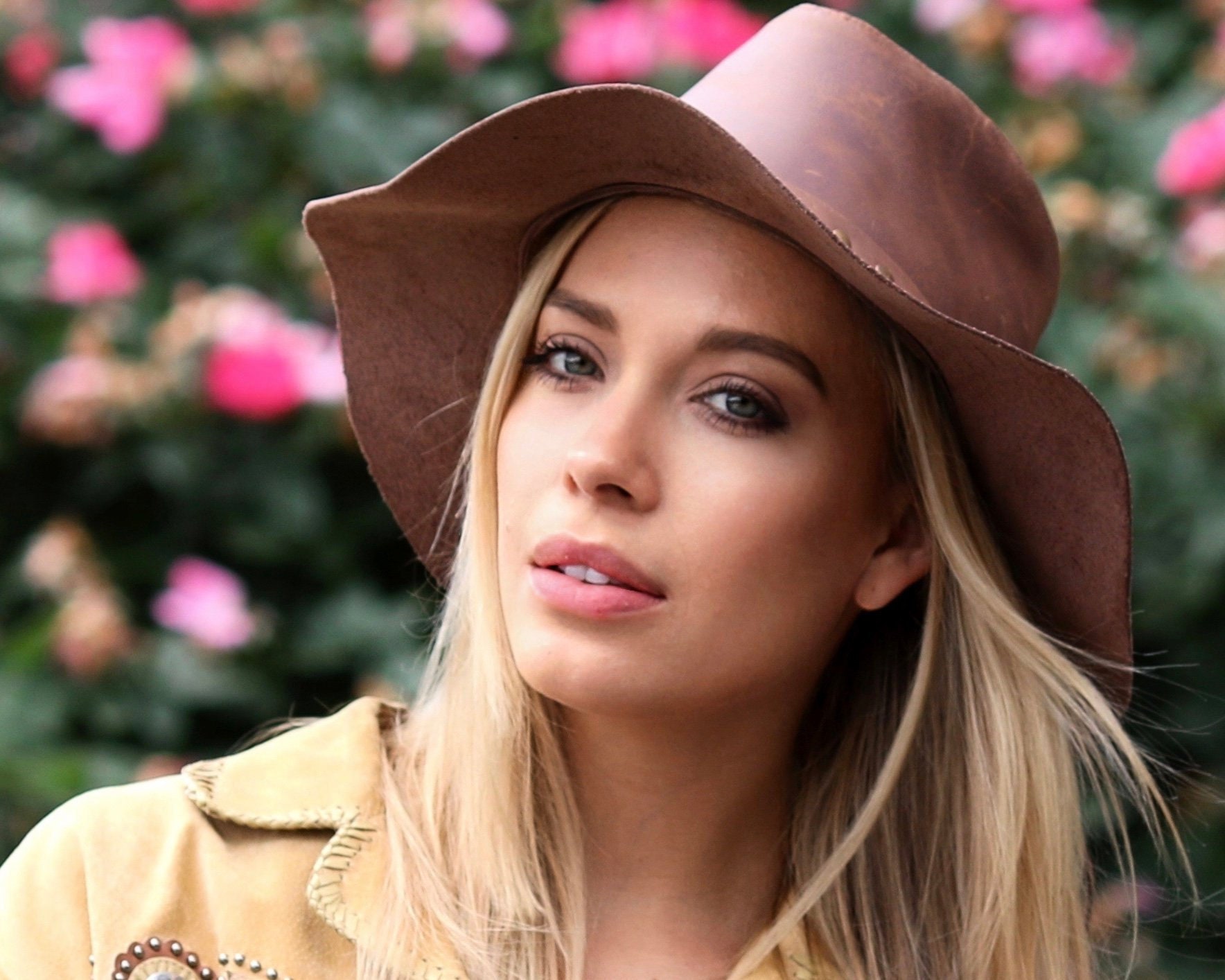 Boho Fedora Hat Women's Leather Fedora 