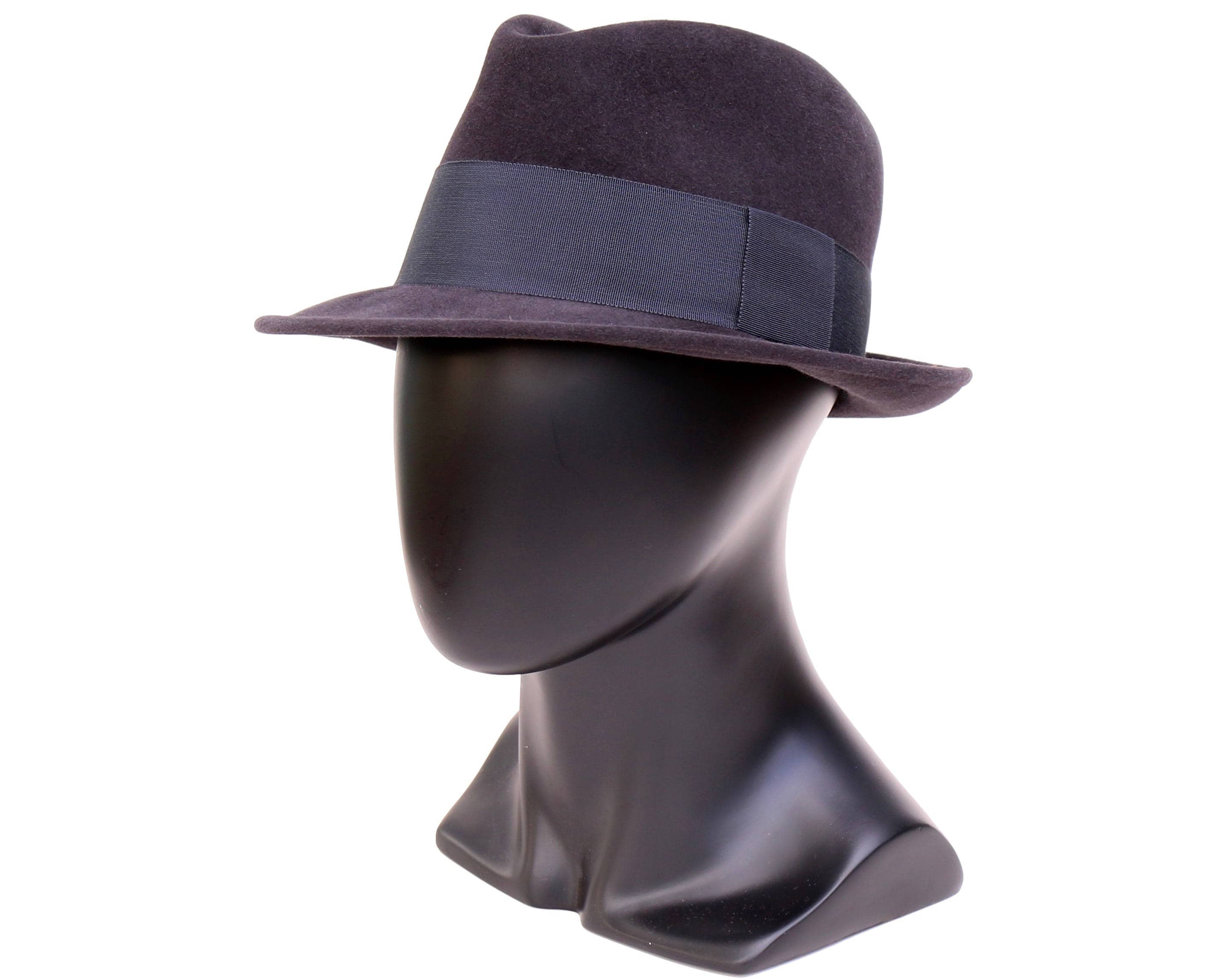 Navy Felt Fedora Hat For Men Dark Blue Hat Men's Dress Hat Etsy