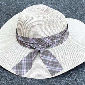 Wide Brimmed Sunhat, Sunblock Hat, Packable Hat, Crushable Hat Travel Hat Straw Beach Hat Women's Hat Music Festival Hat image 8