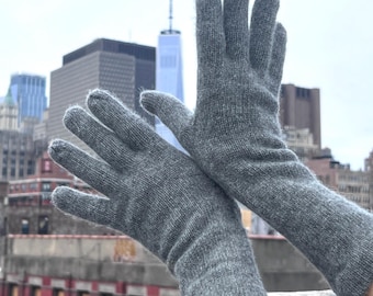 Handschuhe aus Kaschmir-Wollmischung gestrickt: Weiche Winterfäustlinge