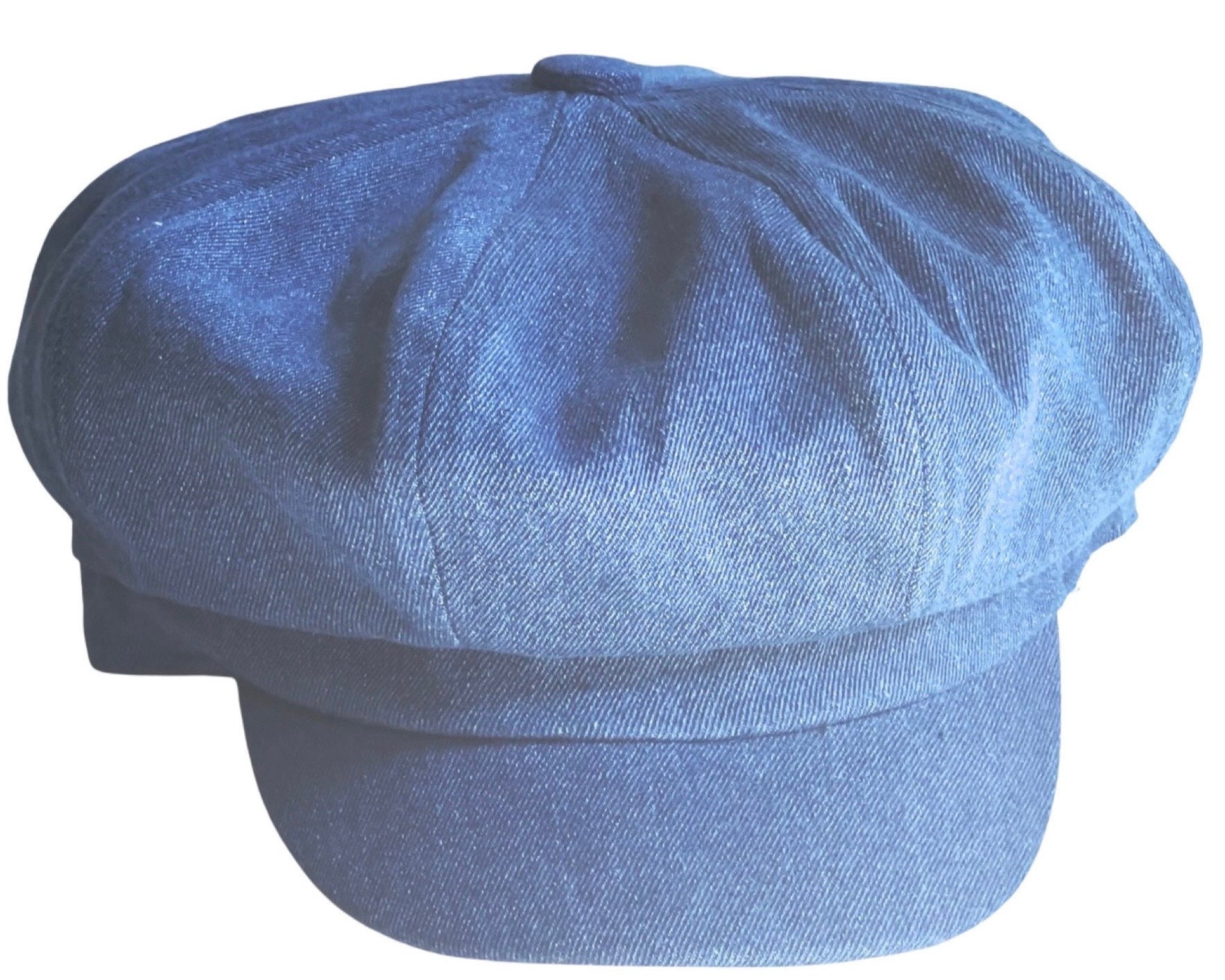 Newsboy Hat With Visor, Denim Newsboy Cap, Soft Hat Packable