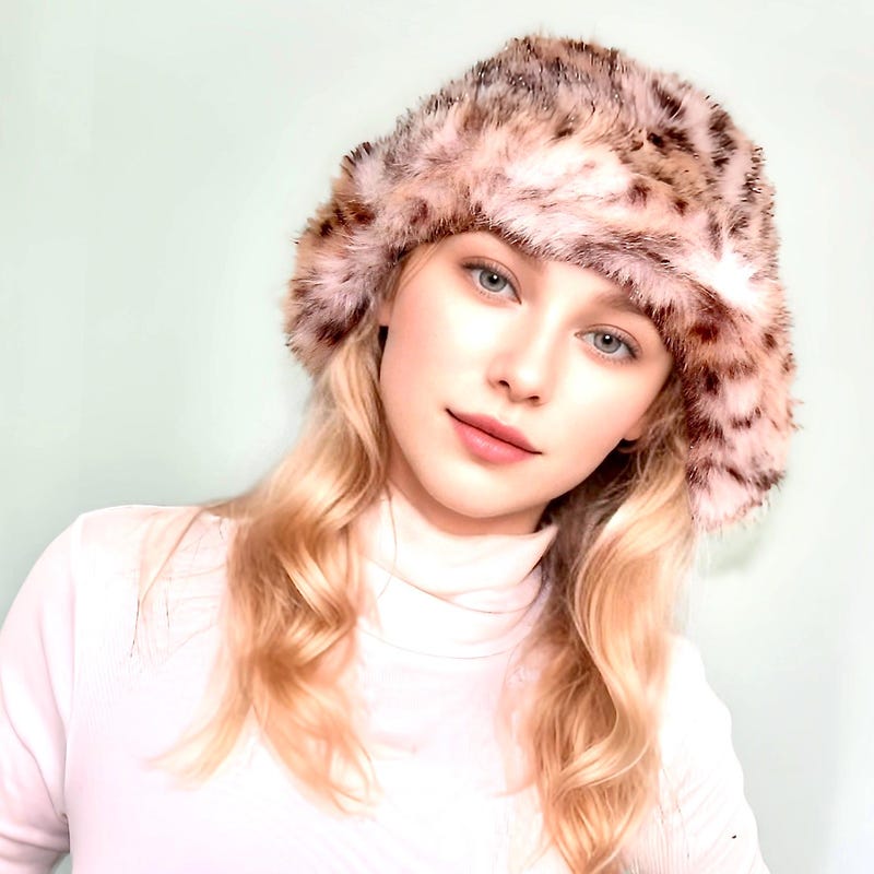 Vintage Leopard Print Winter Hat