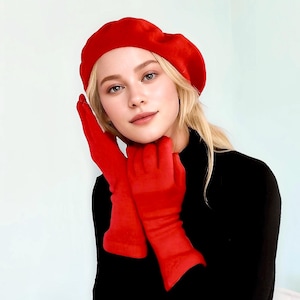 Wool Gloves, Wool Knit Winter Gloves, Women&#39;s Fall Accessory, Knit Gift For Everyone, Winter Mittens, Cashmere Wool, 5 Finger Glove