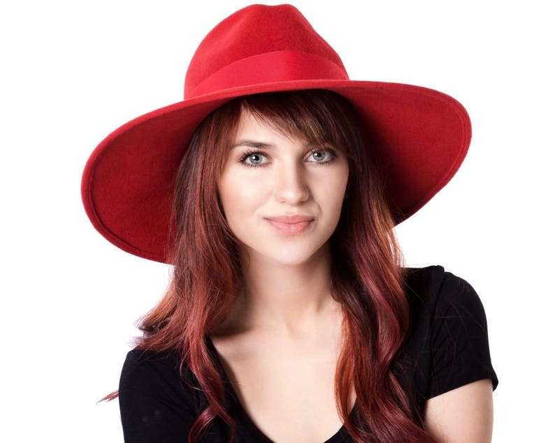 Wide Brimmed Fedora Hat Women's Hat Fall Fashion Fall | Etsy