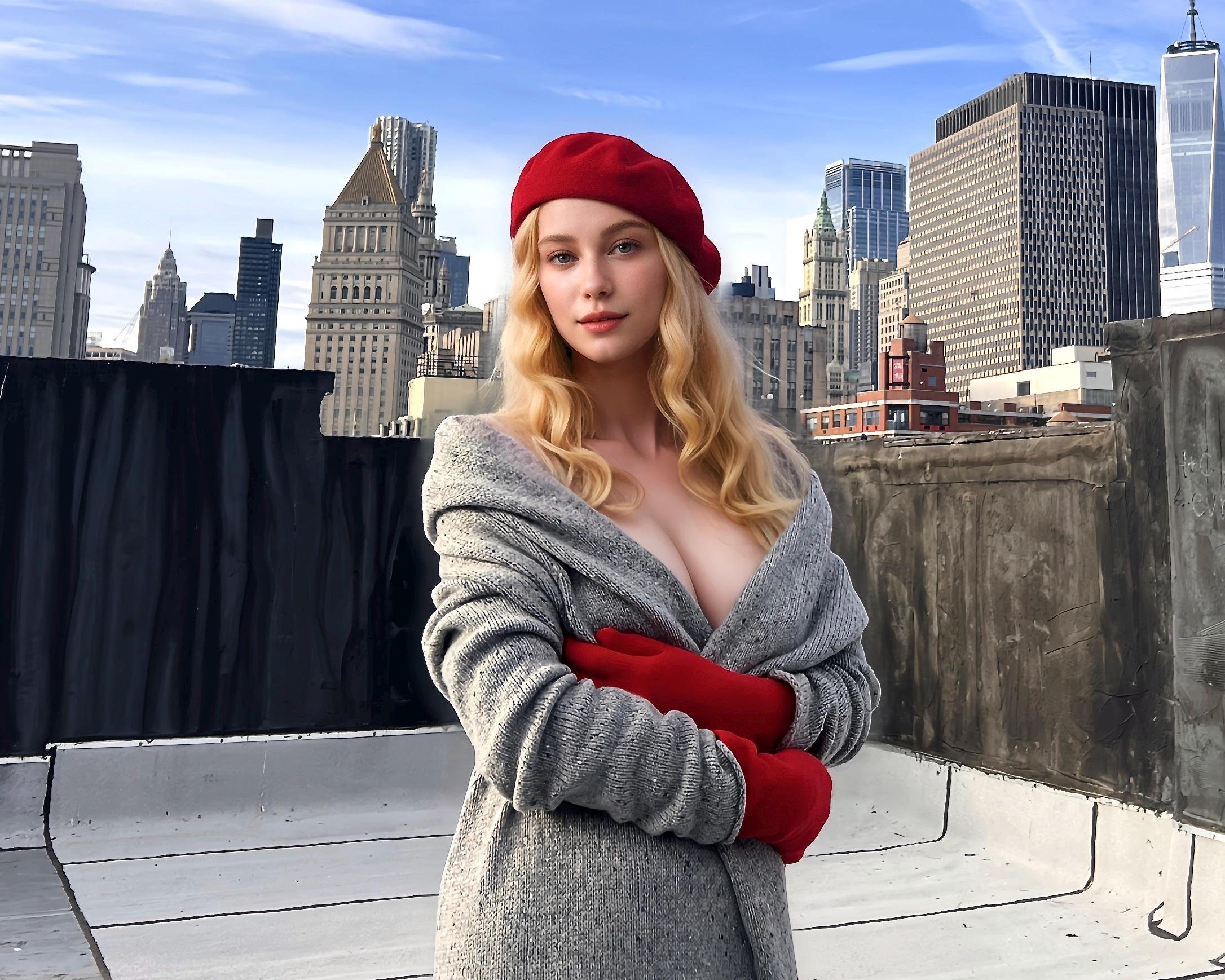 Red Wool Beret: Women
