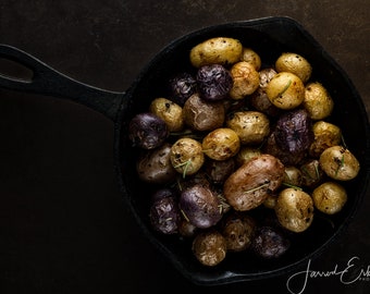 Food Photography - Kitchen Decor - Restaurant Decor - Roasted Baby Potatoes