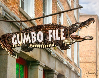 NOLA - Gumbo File Sign - New Orleans Travel Photography