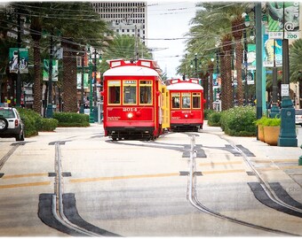 Canal Street Streetcars -  Fine Art Print - New Orleans