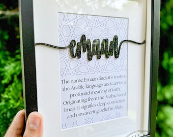 Personalized Name Meaning Frame: 3D Wood Overlay, Nursery Decor