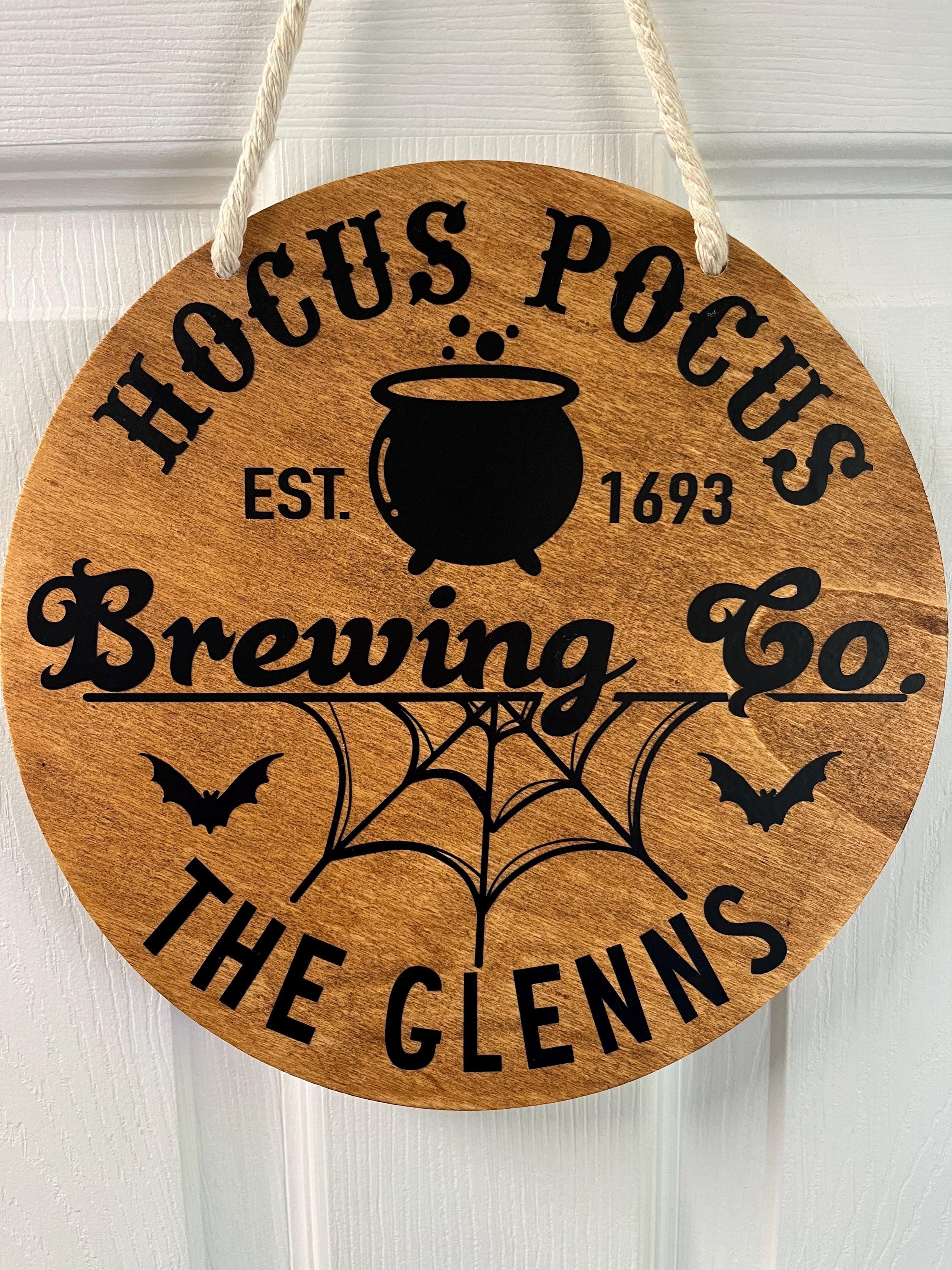Personalized Hocus Pocus Halloween Door Hanger: 10" Wooden Fall Wreath ...
